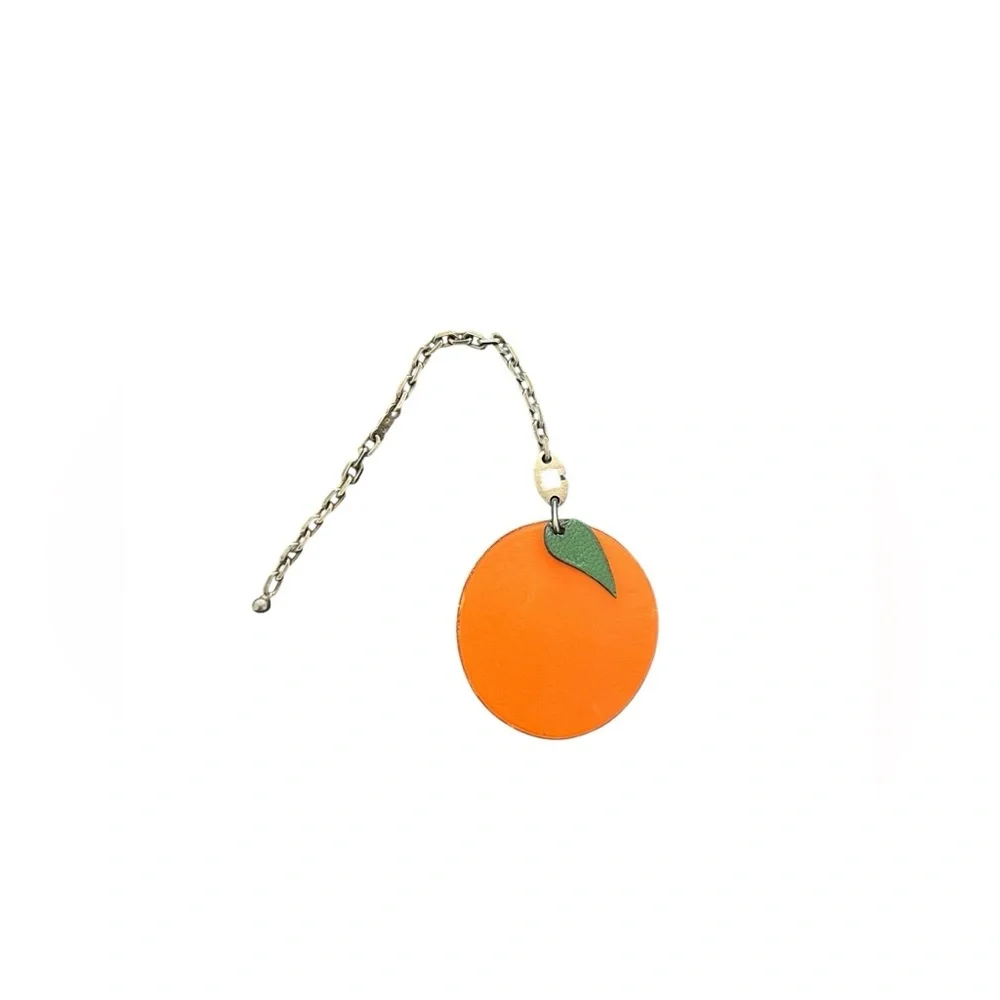 Hermès Chevre Mysore Orange Bag Charm - Picture 1 of 12